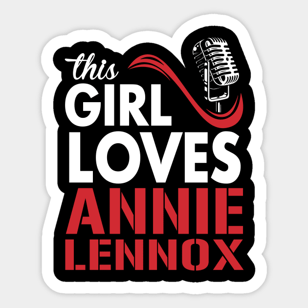 This Girl Loves Annie Sticker by Crazy Cat Style